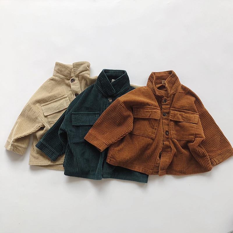 Baby Clothing Japan - Осенне-зимнее вельветовое пальто для маленьких мальчиков