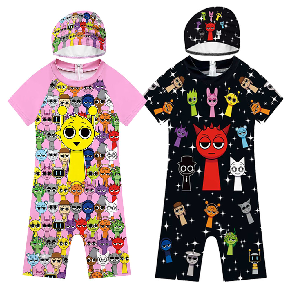 Baby Clothing Online - Летний плюшевый купальник Sprunki, детский костюм,