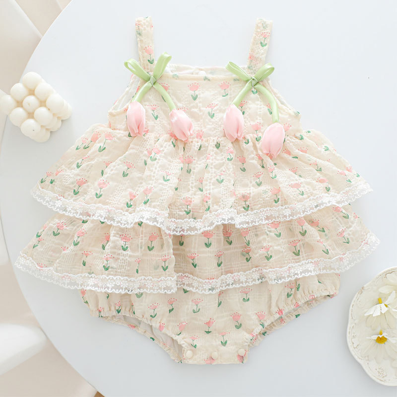 Baby Clothing Online - Летний комбинезон-боди для девочек 2026 года,